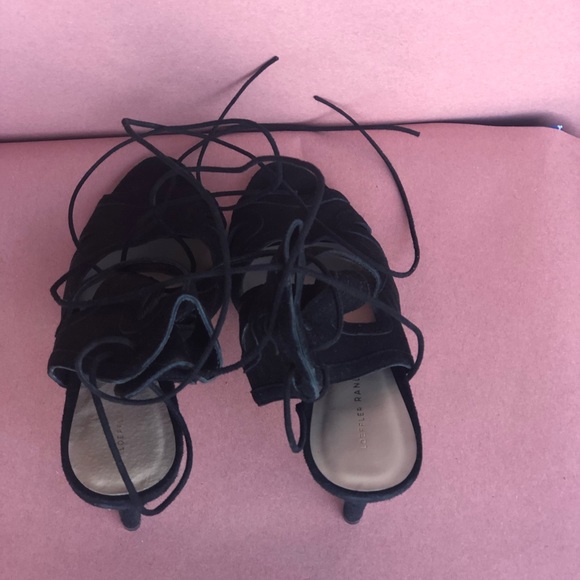 Loffler Randal black suede tie up heels - Picture 5 of 6